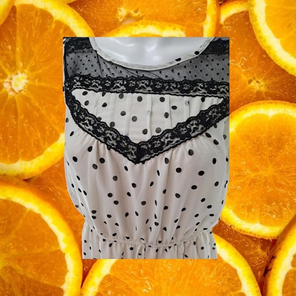 Maurices White with Black Lace Sleeveless Mini Dress Size M - Picture 3 of 9